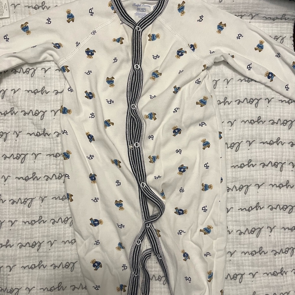 Ralph Lauren polo bear onesie